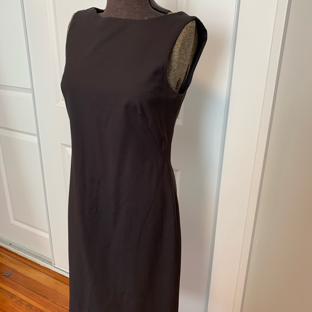 Theory wool shift dress in chocolate brown 6